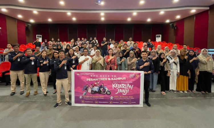 Satgas Operasi Mantap Brata Awasi Kegiatan KPU Goes To Campus dan Nobar Film ‘Kejarlah Janji’ di IAIN Manado