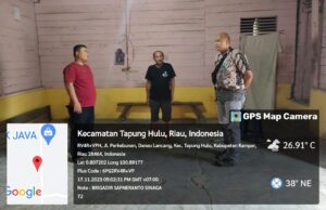 Polsek Tapung Hulu Lakukan Patroli dan Pengecekan Lokasi Dugaan Perjudian Gelper di Desa Danau Lancang