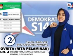 Bendahara Srikandi Partai Demokrat Kuansing, Novrita (Rita Pelaminan) Caleg Populer dan Menguat di Dapil 4 Kuansing