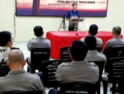 Polresta Manado Adakan Kegiatan Binrohthal untuk Meningkatkan Kesejahteraan Rohani Personel