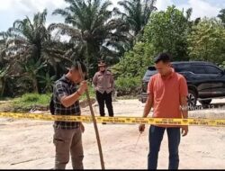 Polsek Tapung Segel Lokasi Diduga Penambangan Bebatuan Ilegal