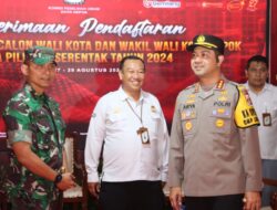 Kapolres Metro Depok dan Dandim 0508 Kota Depok Amankan Pendaftaran paslon Walikota Depok