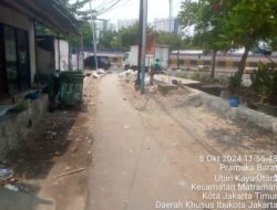 Lokasi Gang Pramuka Bakti I Jakarta Timur Aksi Koboi Sekelompok Oknum Petugas SDA Sudin Diduga Proyek Bangunan Pondasi Saluran Air Tidak Ada Perizinan.